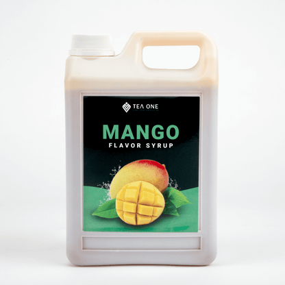 TEA ONE Mango Syrup 2.5 kg catering canister – bulk bubble-tea flavour concentrate for cafés, restaurants & beverage wholesalers.